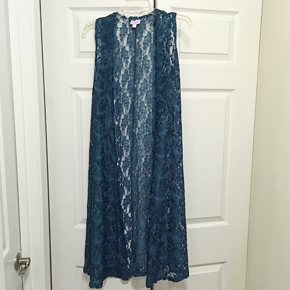 Lularoe Lace Joy - blue, size S